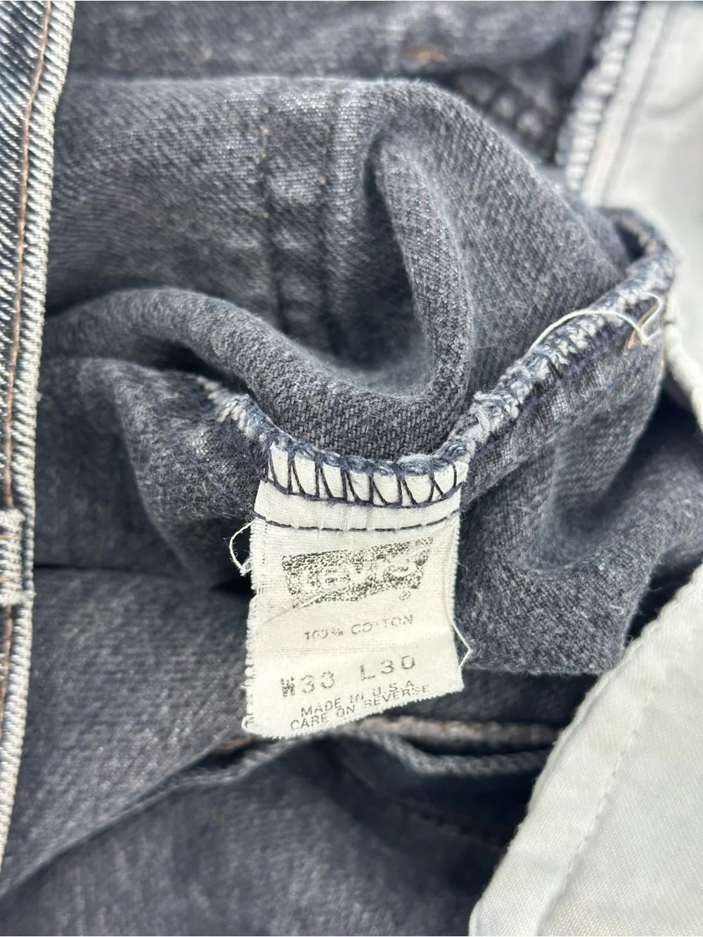 Levi's 505 Straight Jeans in Washed Black-Blue 38x30